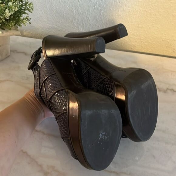 BOTTEGA VENETA heels Leather Python Animal print slingback platforms EU … - Picture 10 of 16